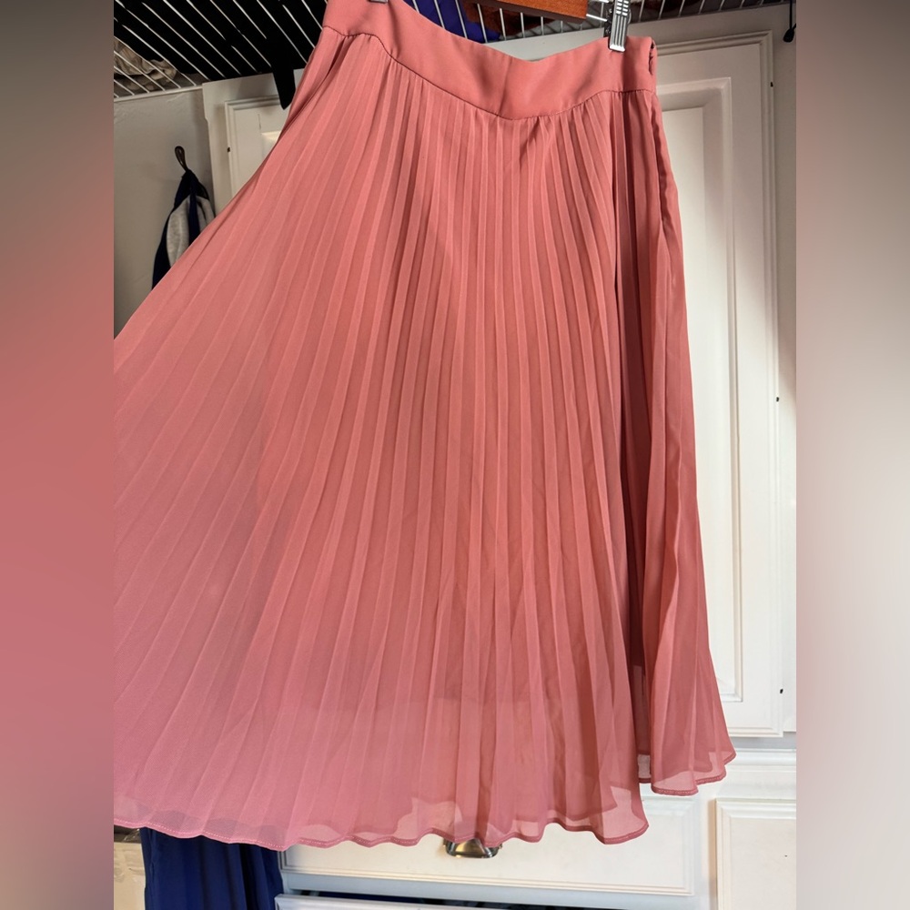 SÉZANE pink Pleated midi Skirt
